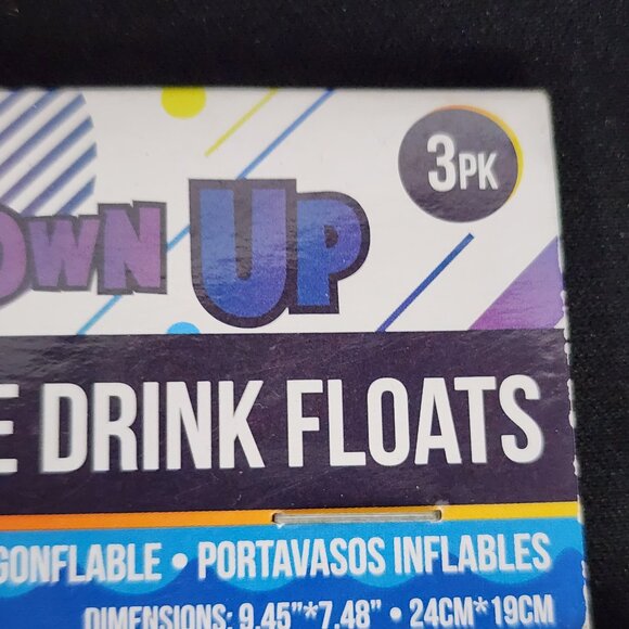 All Blown Up Dreamer Rainbow Inflatable Drink Holder Swimming Pool Floats 3pk - Picture 5 of 16